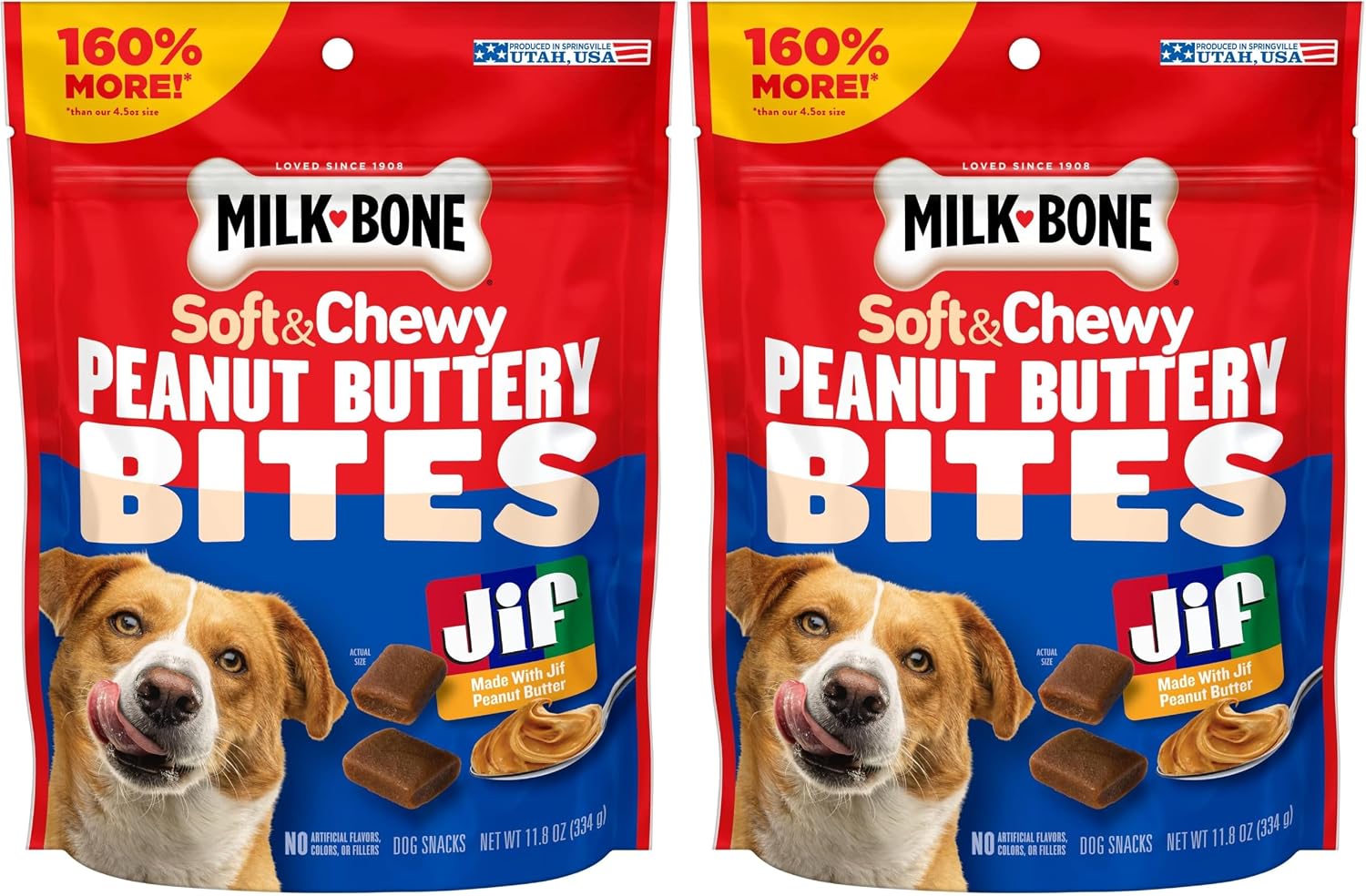 Milk-Bone Peanut Buttery Bites Soft Dog Treats with Jif Peanut Butter, 11.8-Oz. Bag - Image 13