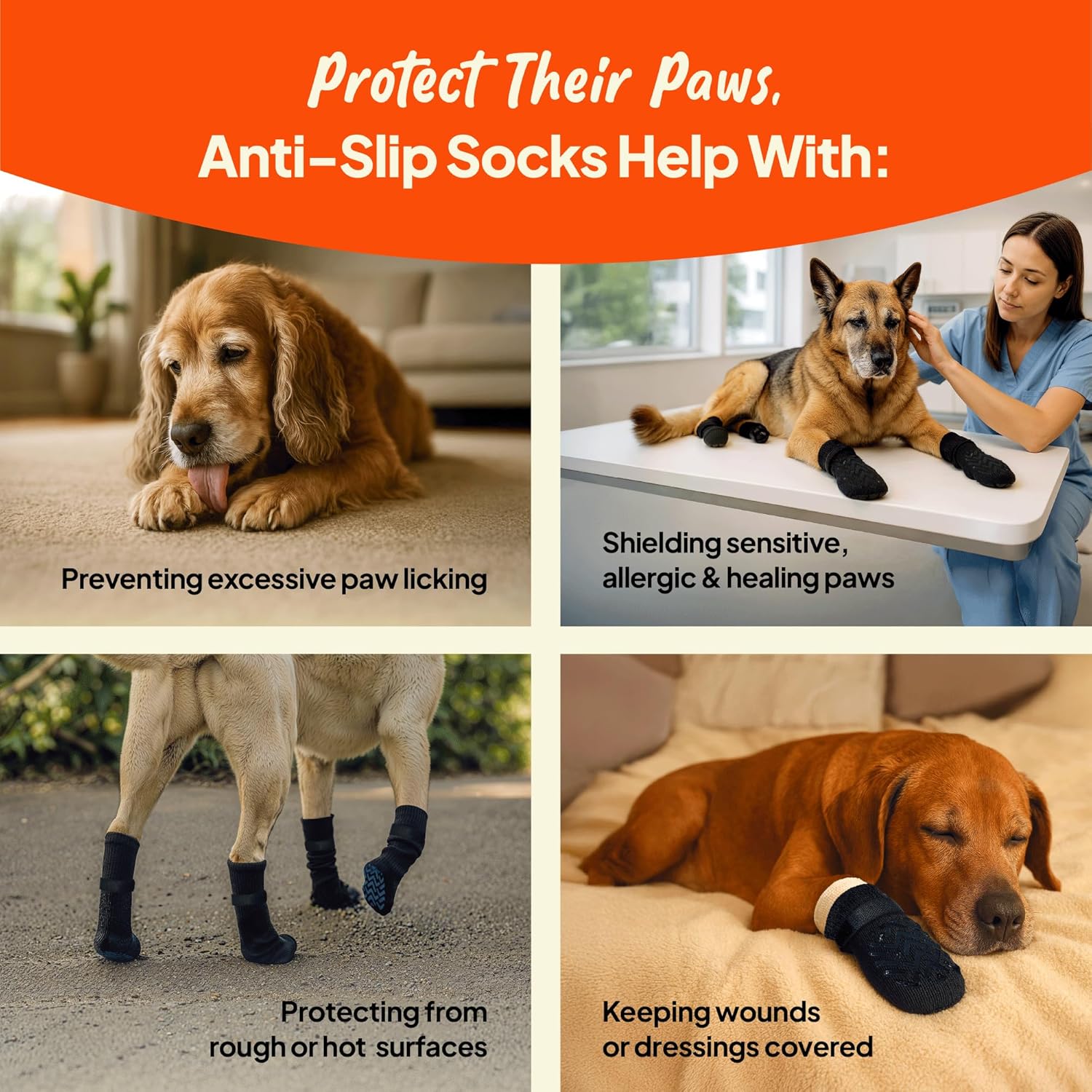 Breathable fabric detail of Steady Paws dog socks