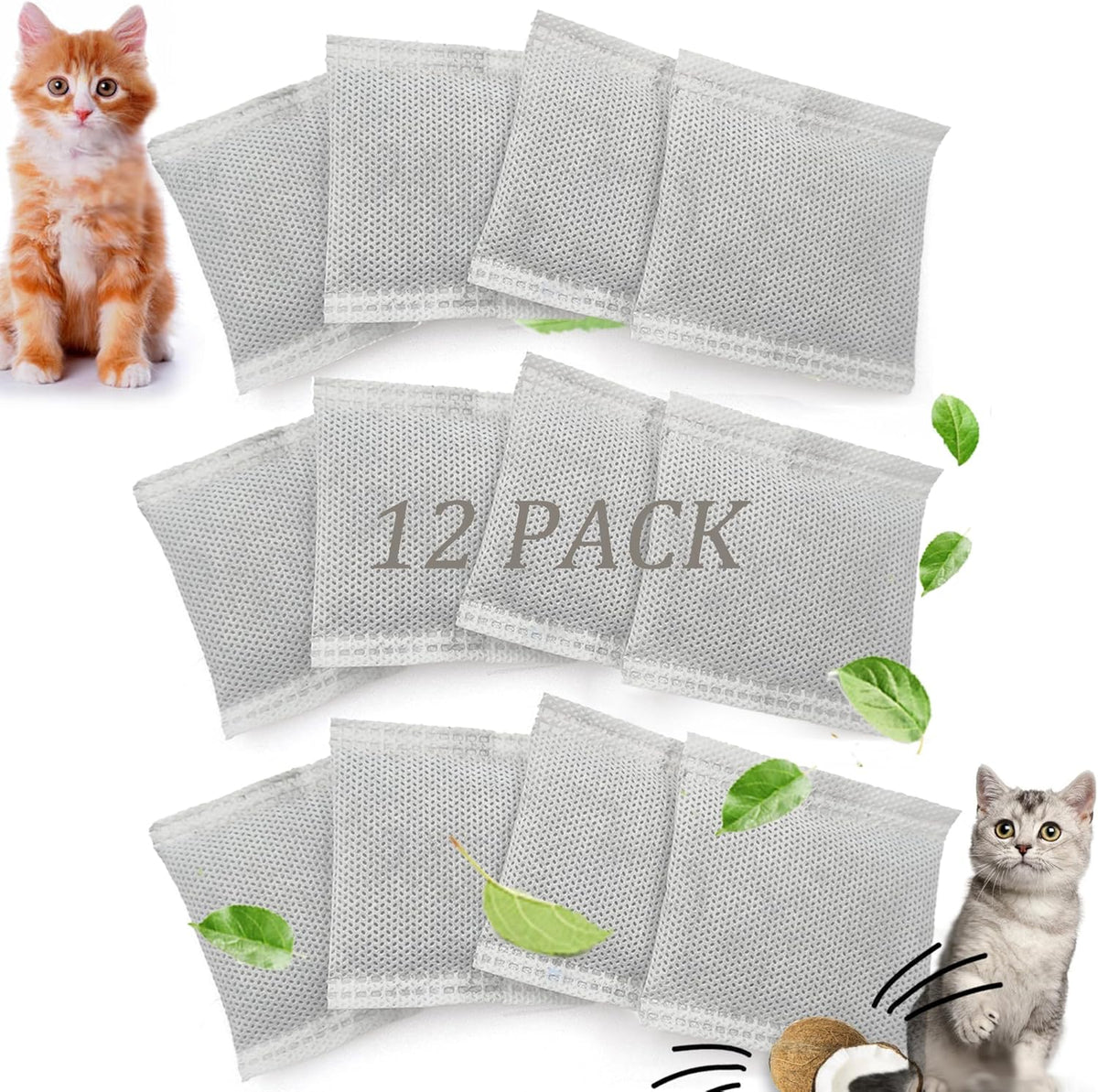 PurifyLogix Twelve Pack Universal Odor Eliminator front view showing individually sealed charcoal filter refills