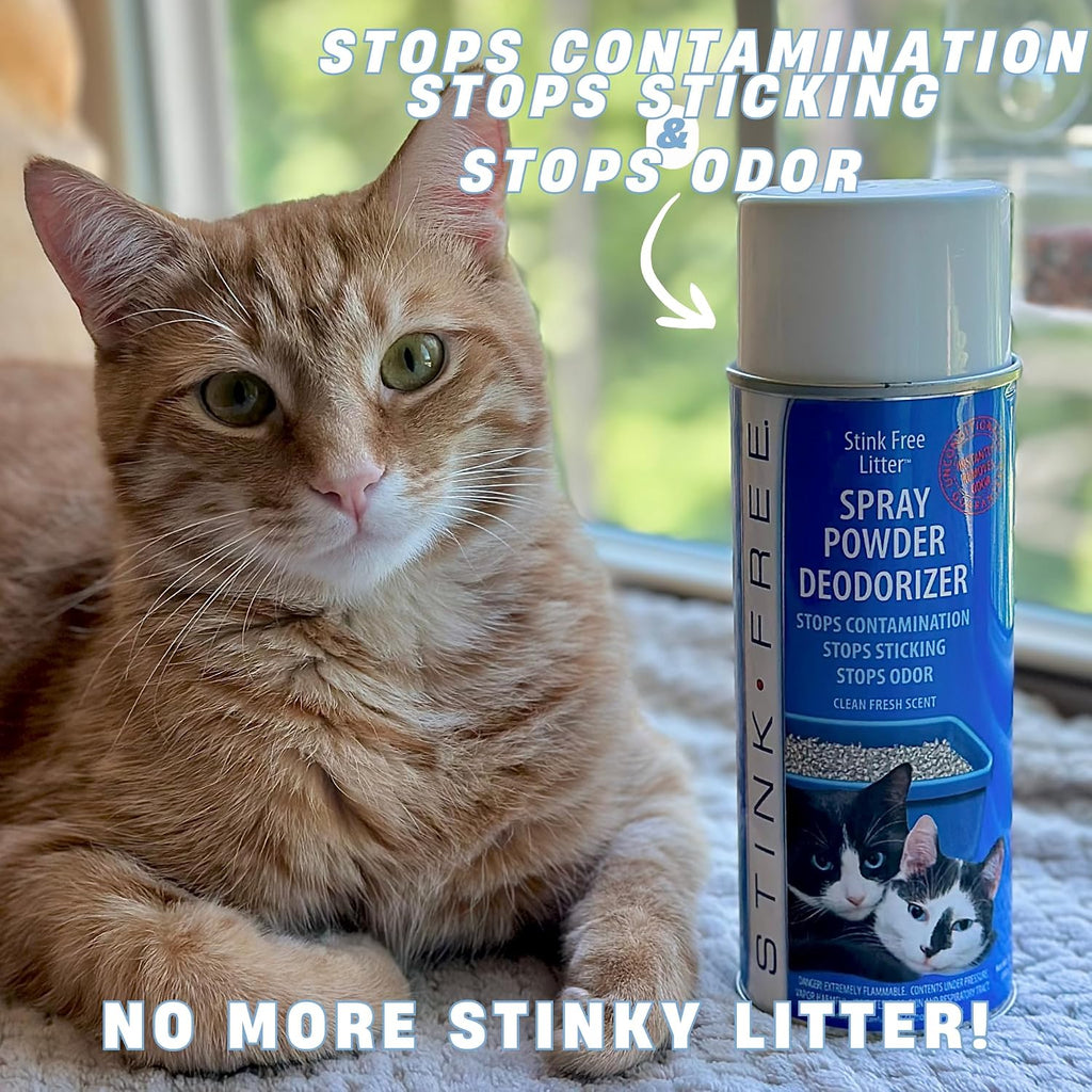 Stink Free odor eliminator spray cans angled view