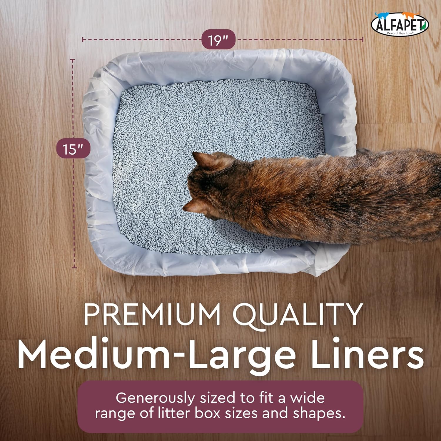 Durable claw resistant plastic cat box liners close up demonstrating tear resistance