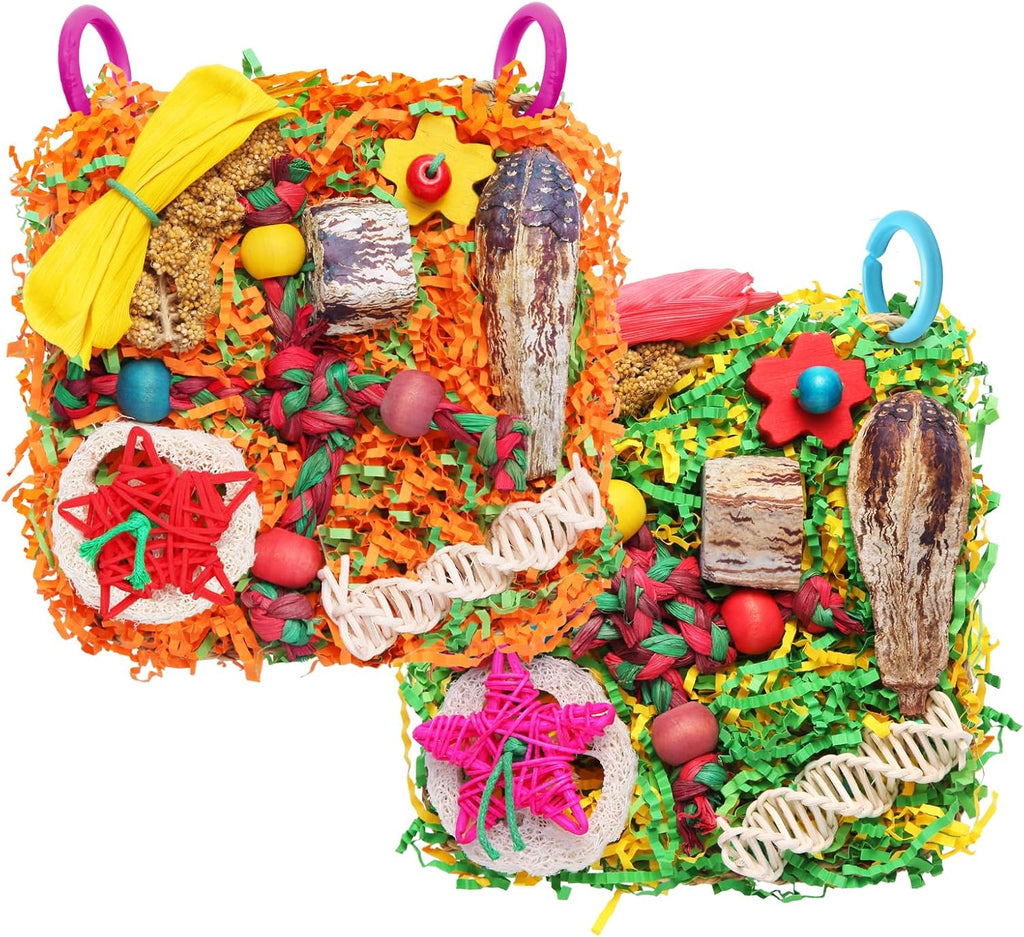 Full packaging and complete product layout for small and medium parrots.