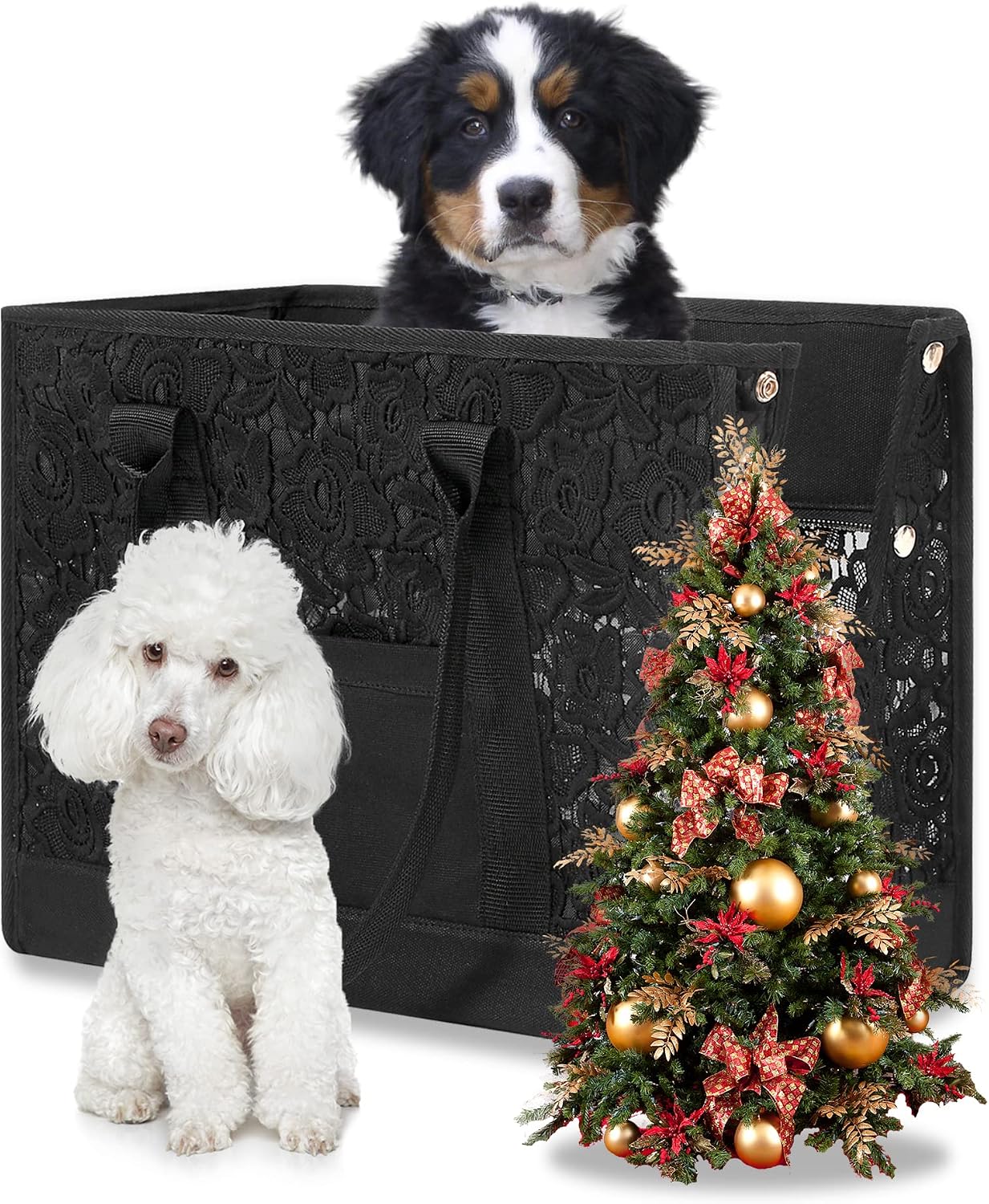 Secure internal safety leash inside Caogato pet tote
