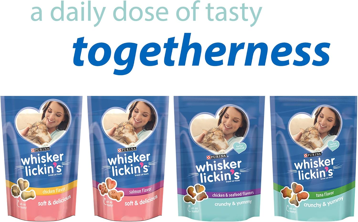 Purina Whisker Lickin's Cat Treats, Crunchy and Yummy Tuna Flavor - (Pack of 4) 10 oz. Pouches - Image 9
