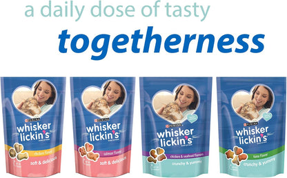 Purina Whisker Lickin's Cat Treats, Crunchy and Yummy Tuna Flavor - (Pack of 4) 10 oz. Pouches - Image 9