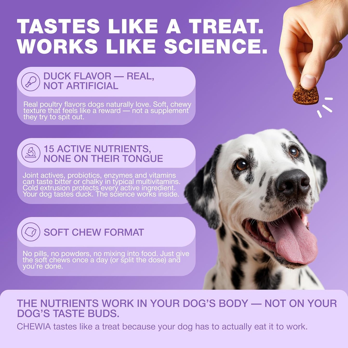 Chewia multivitamin supplement packaging details
