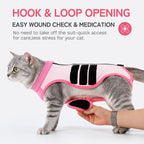 Demonstration of abdominal hook and loop opening for wound checks