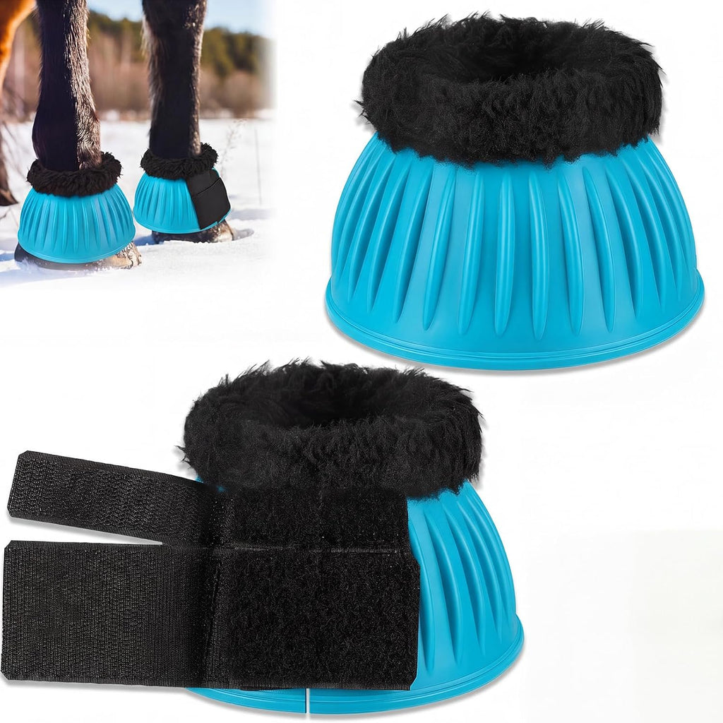 Abbylike shock absorbing rubber horse bells illustrating the no rub comfortable construction.