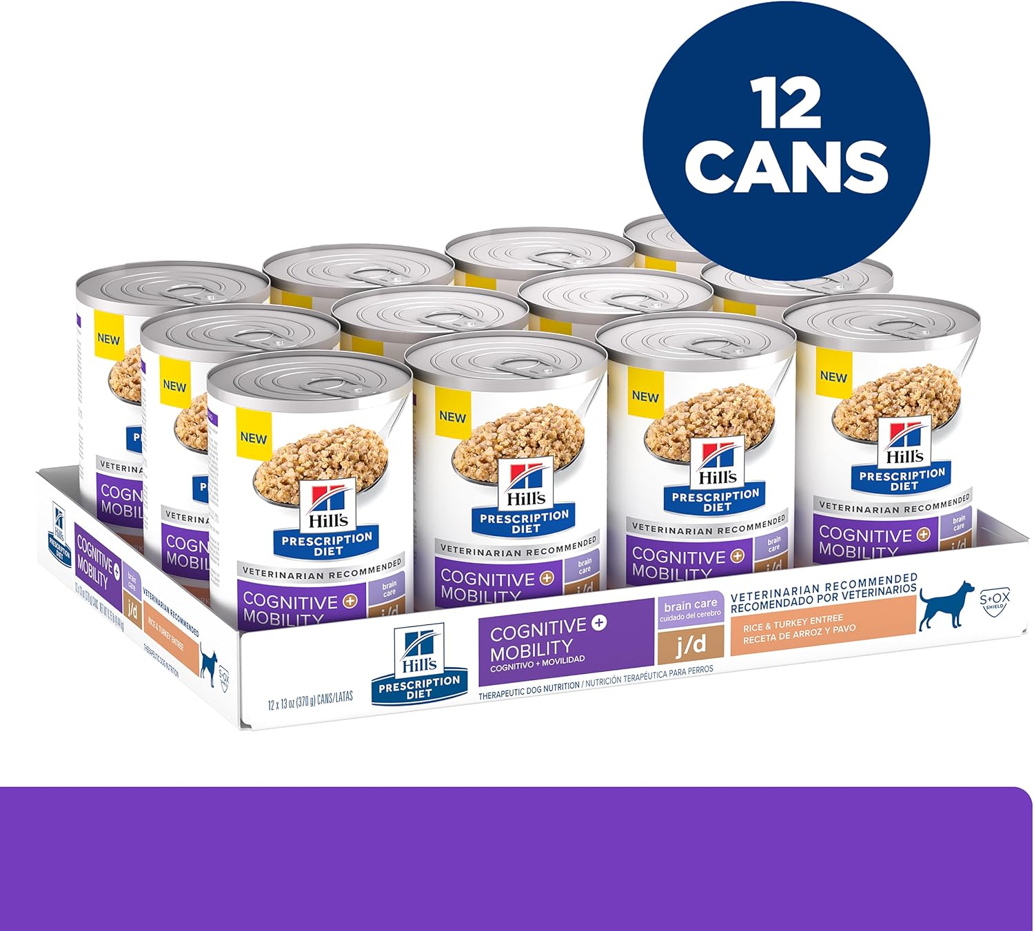 Hill's Prescription Diet rice and turkey entree thirteen ounce can label details