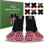 EXPAWLORER Anti Slip Dog Socks to Prevent Licking Paws, Dog Shoes for Hot Pavement Walk, Dog Booties for Hardwood Floors, Dog Boots & Paw Protectors with Grippers for Small Medium Large Senior Dogs M - Image 12
