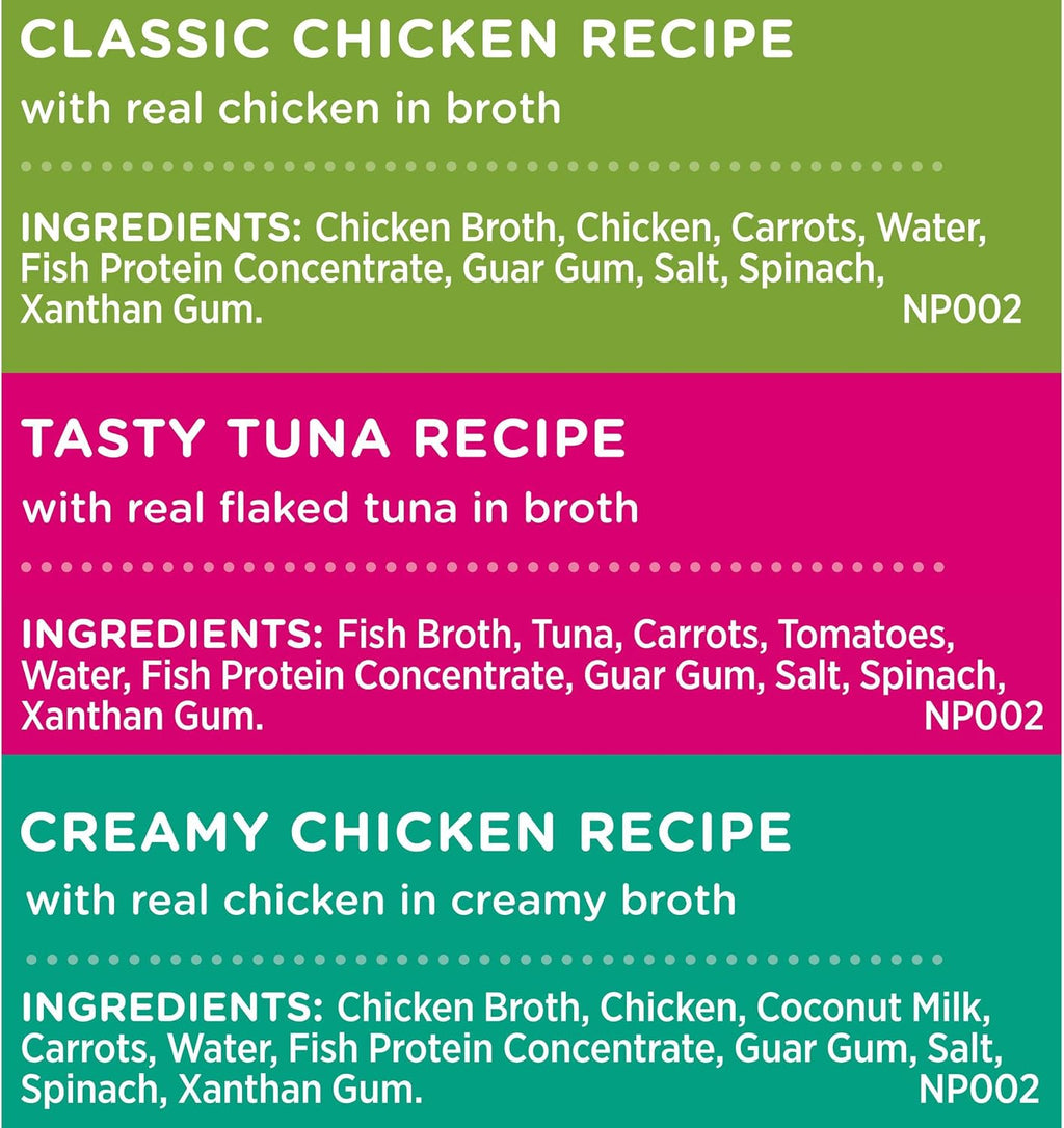 Nutrish lickable cat broth complementary food box