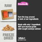 PureBites salmon cat snacks package back label details