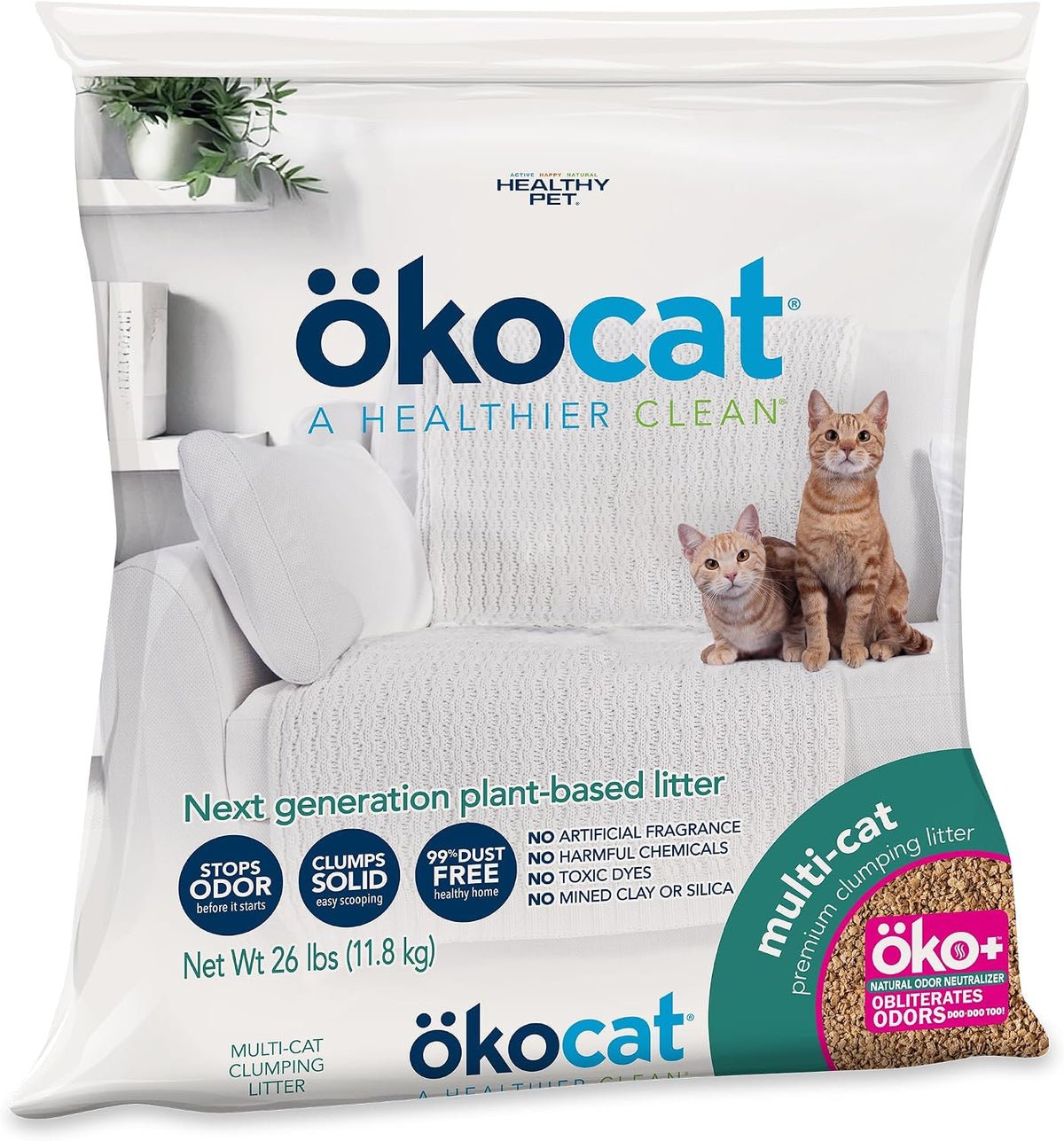 kocat Less Mess Low Tracking Wood Clumping Cat Litter Mini- Pellets, Unscented, 21.5 pounds - Natural Ingredients, Stops Odor, Clumps Solid, 99% Dust Free, Great for Long-Hair Breeds - Image 12