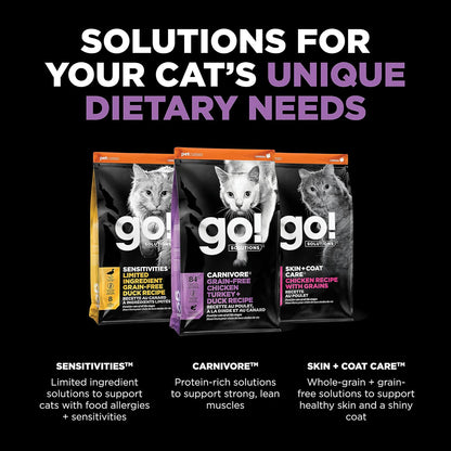 Go Solutions grain free healthy digestion recipe back of bag showing detailed nutritional profile