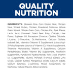 Side profile of Hill's prescription cat food bag showing feeding guide