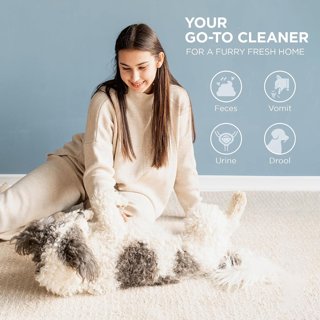 Professional strength pet urine remover for cat and dog messes