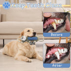 Interactive tug of war puppy toy monkey being pulled by cotton rope handles