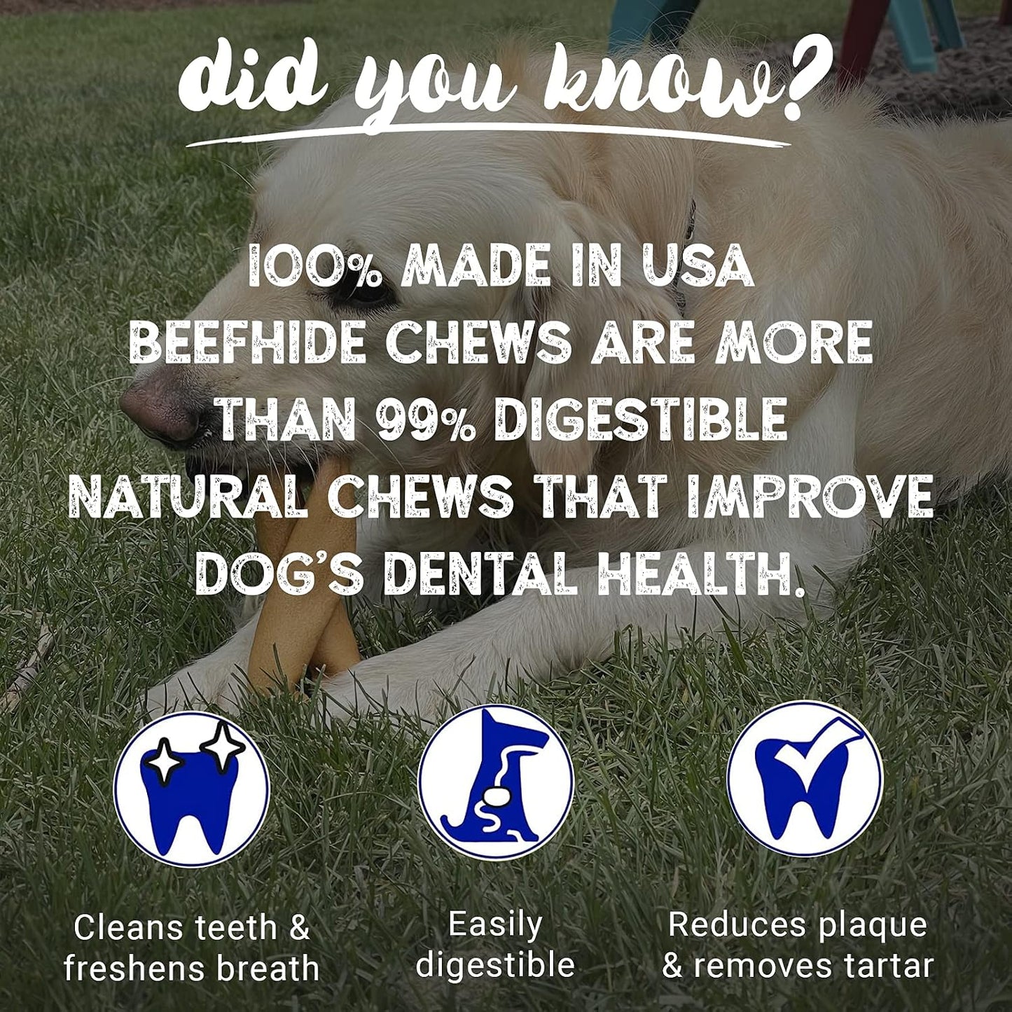 Pet Factory American rawhide dog chews beef and chicken flavor