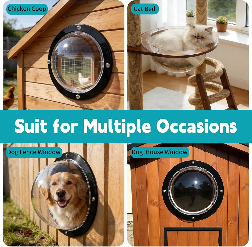 Durable twelve point four inch diameter plastic dome window size dimensions diagram