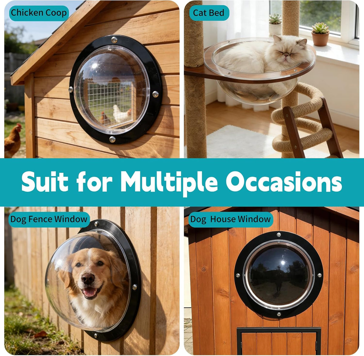 Durable twelve point four inch diameter plastic dome window size dimensions diagram