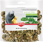 Assorted pet bird treats and superfood ingredients