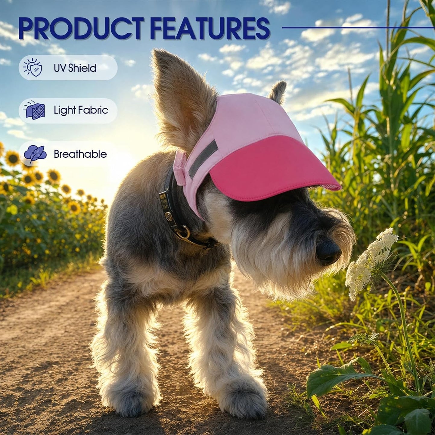 Adjustable chin strap detail on Fuamey dog hat