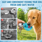 Super Design portable puppy water bottle with silicone basin folded down