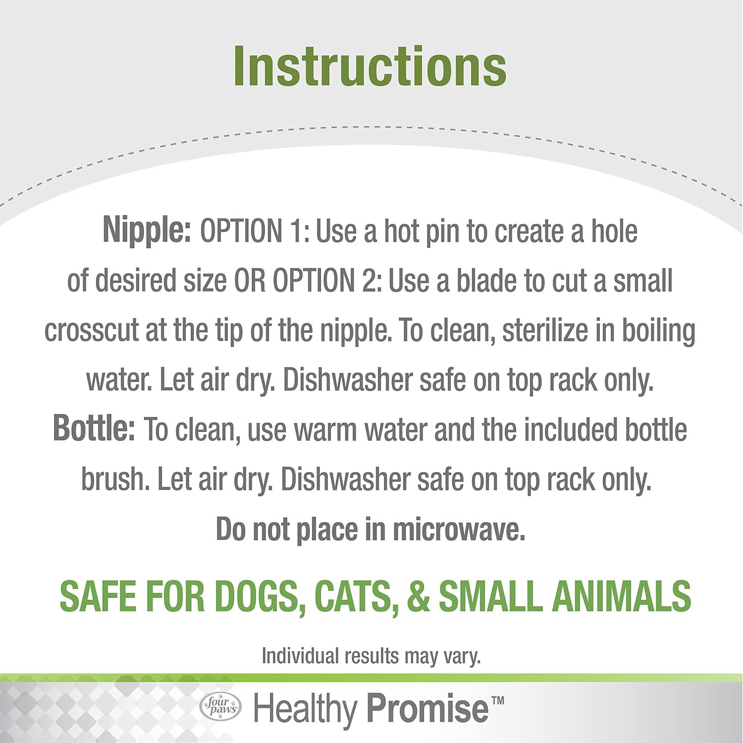 Long handled scrubbing brush included in the Four Paws animal feeding set.