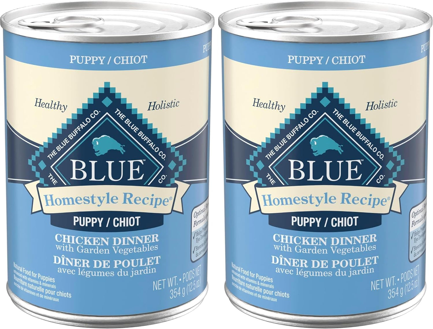 USA imported Blue Buffalo homestyle chicken patÃ© dog food for puppies