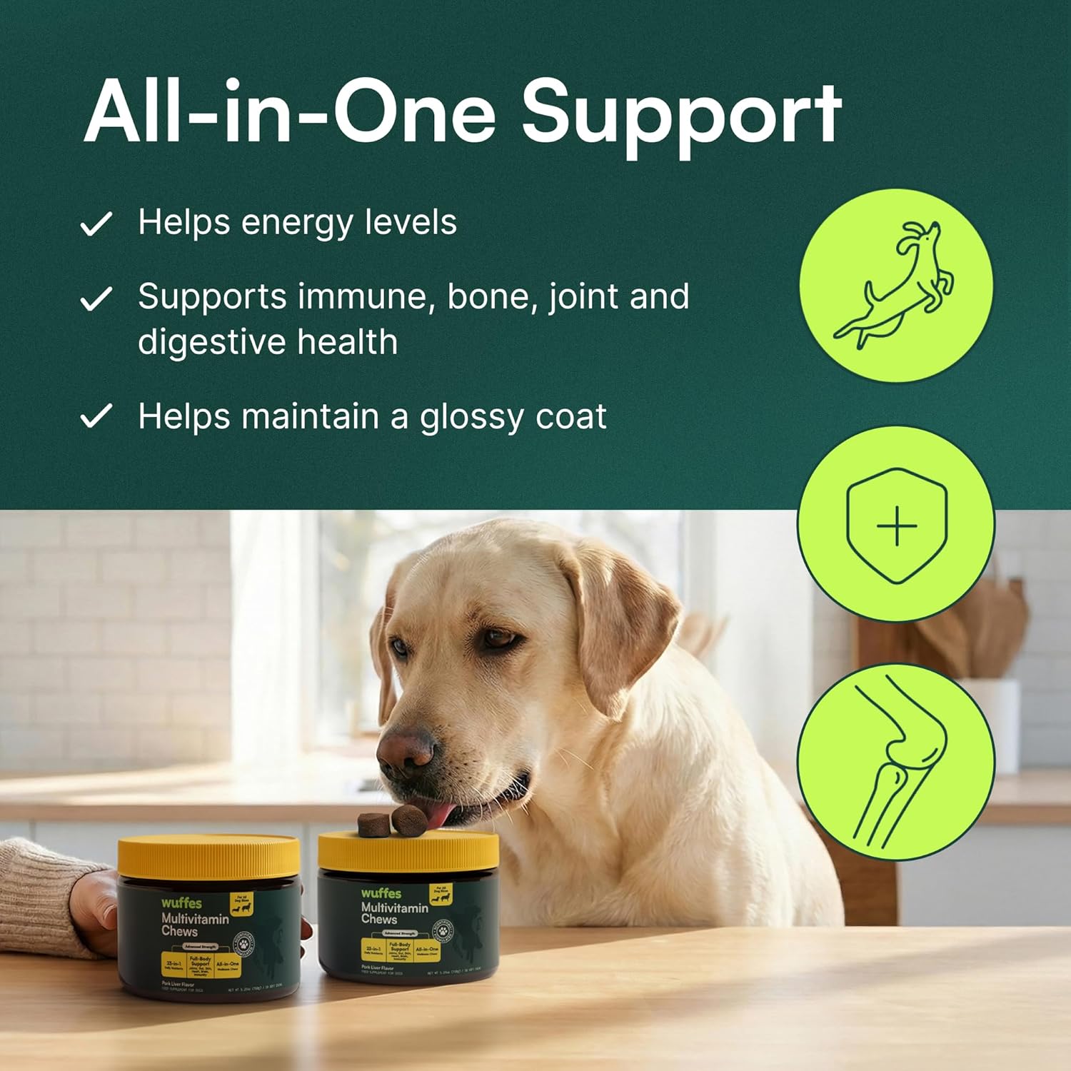 Wuffes 30 count multivitamin container size reference