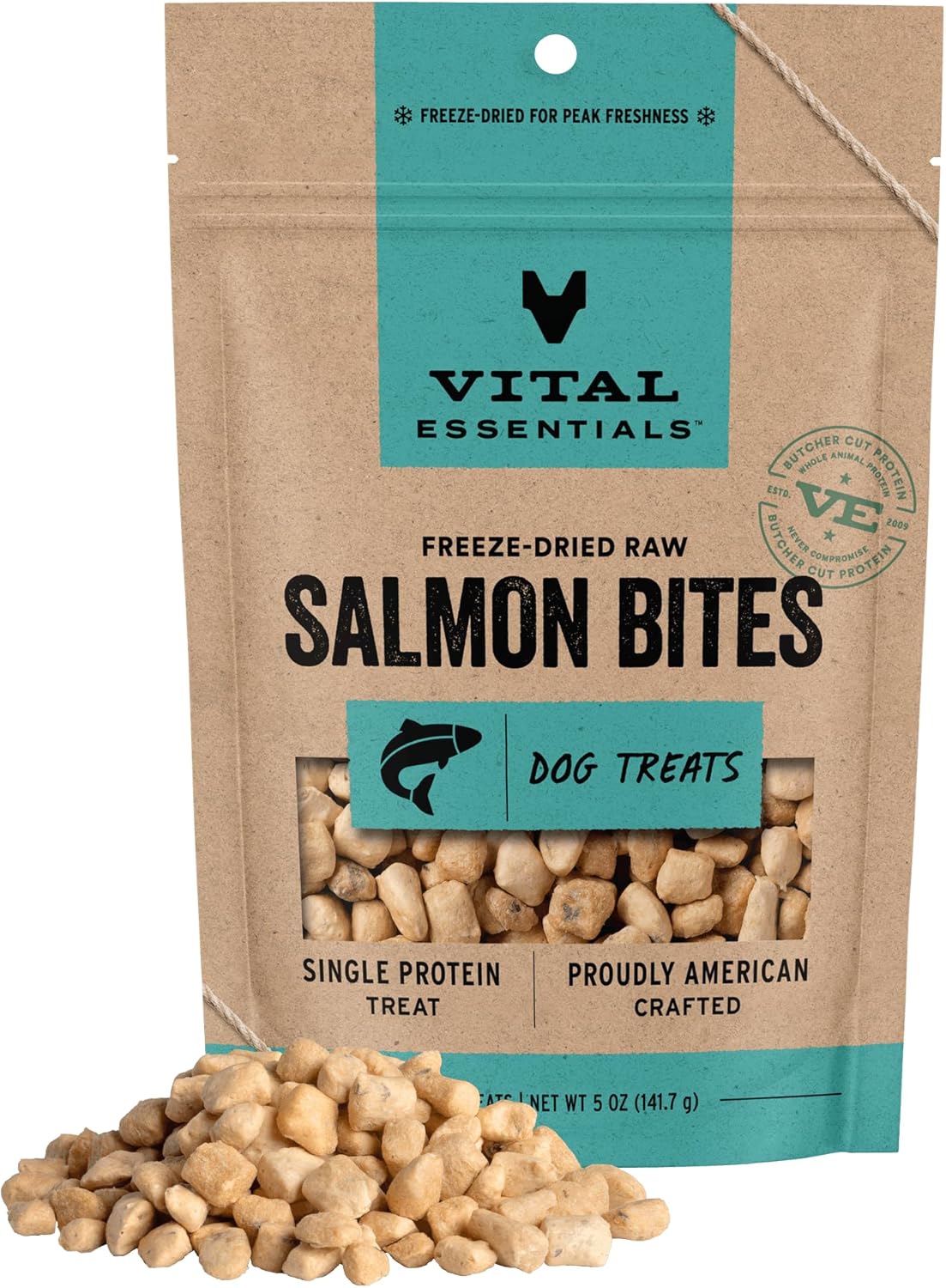 Vital Essentials Freeze Dried Dog Treats | Salmon Bites, Single Protein | Premium Quality | Grain Free Training Treats for Dogs, 2.5 oz Bag - Image 14