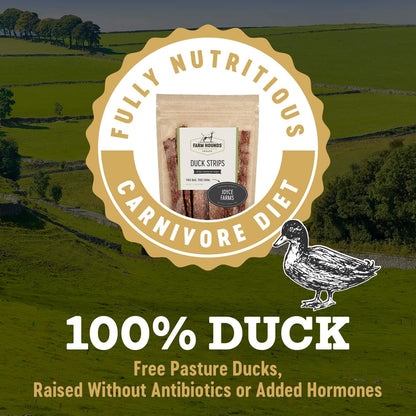 Farm Hounds duck strips break-to-size training treats packaging