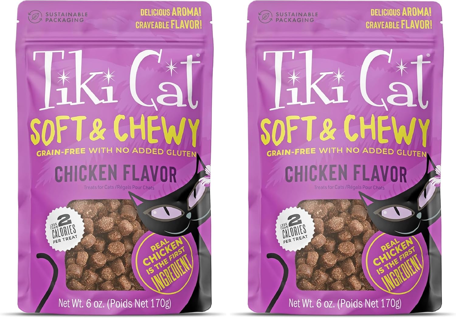 Tiki Cat Soft & Chewy Treats, Chicken Flavor, 3 Calories Per Treat with Grain-Free and No Added Gluten, 6 oz Pouch (Pack of 1) - Image 10