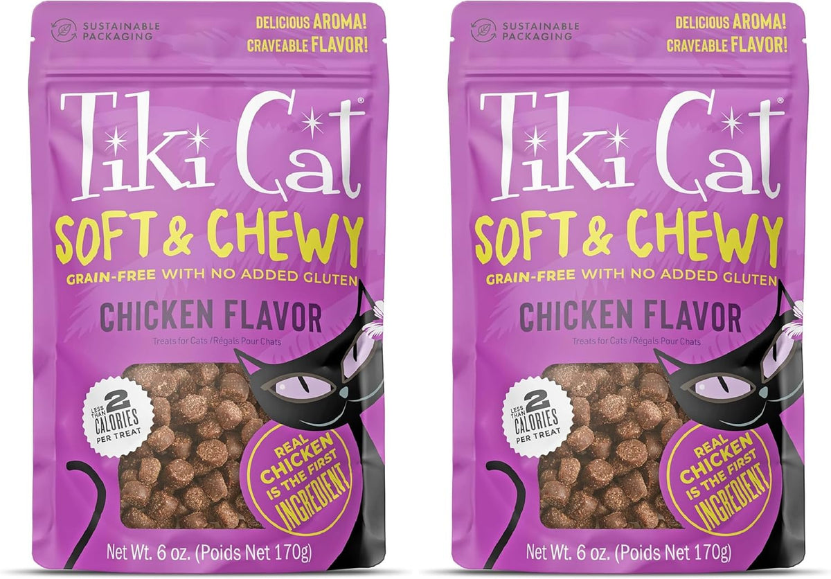 Tiki Cat Soft & Chewy Treats, Chicken Flavor, 3 Calories Per Treat with Grain-Free and No Added Gluten, 6 oz Pouch (Pack of 1) - Image 10