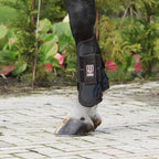 Harrison Howard fetlock protective boots showing shock absorbing neoprene lining