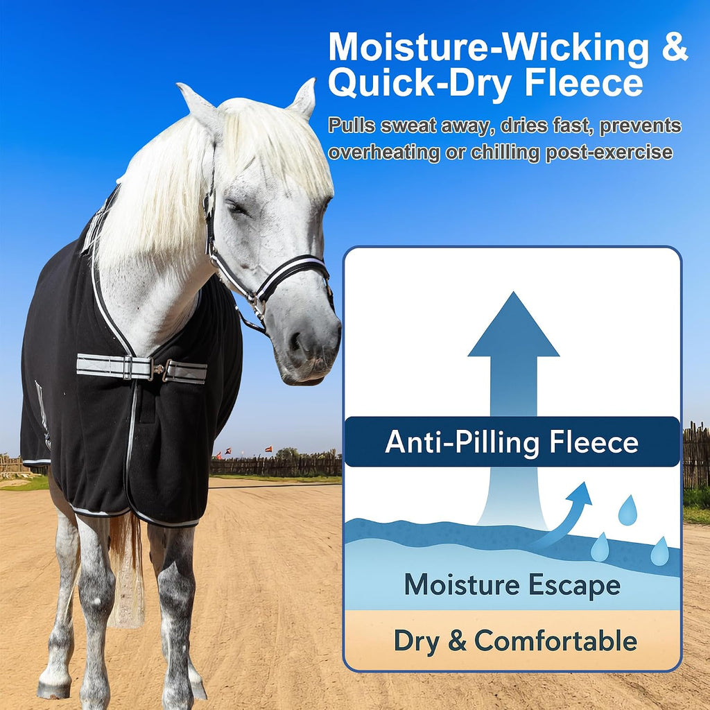 Gallopoff horse cooler adjustable neck and buckle detail