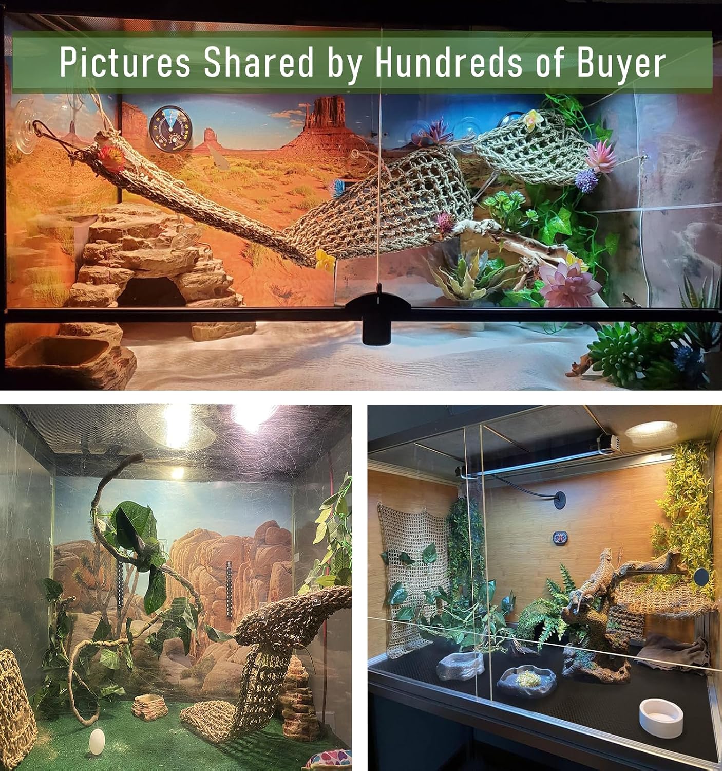 Tankmatdecor artificial terrarium plants and hanging leaves