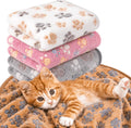 Lfory kitten blankets front view soft fleece material pack of four