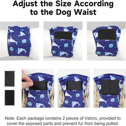 Pilviset high absorbing puppy pee wraps displaying the thick leakproof inner lining