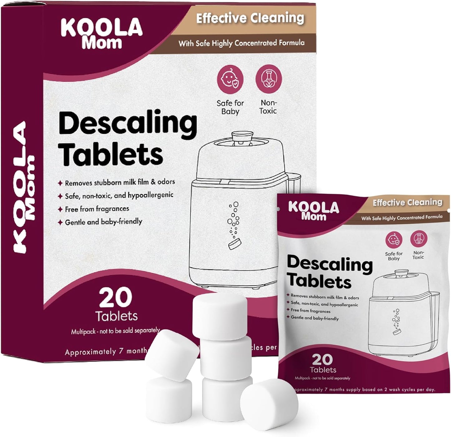 Grownsy descaling tablets for bottle washers front view