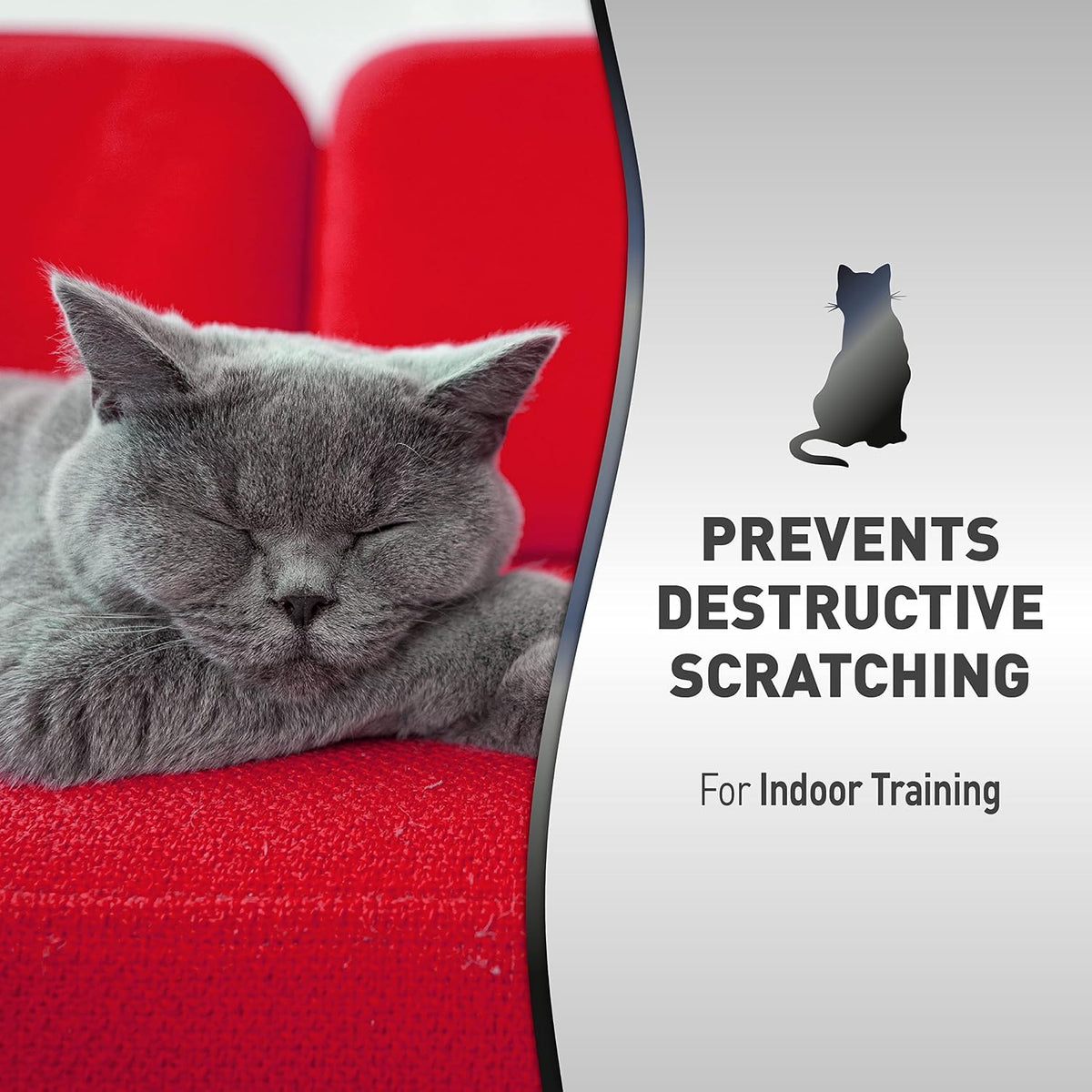 USA imported cat scratch deterrent spray bottle close up.