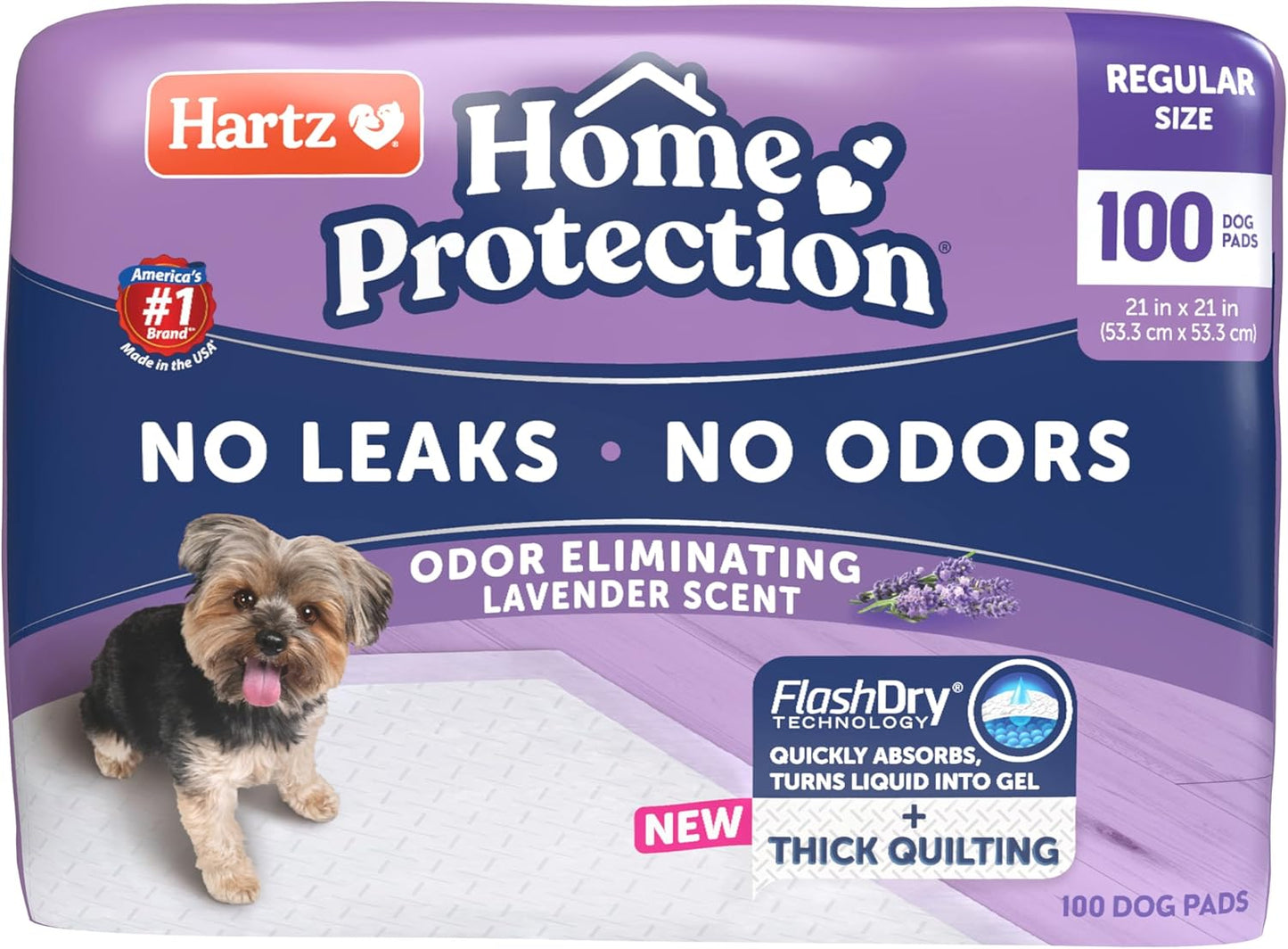 Hartz Home Protection Super Absorbent Odor Eliminating Lavender Scented No Leak Dog Pads, 50 count - Image 10