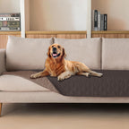 gogobunny 3X Stronger Waterproof Pet Blanket, Scratch Proof Furniture Protector for Dogs Cats, Reversible Cover 52x82 Inch, Dark Beige - Image 13
