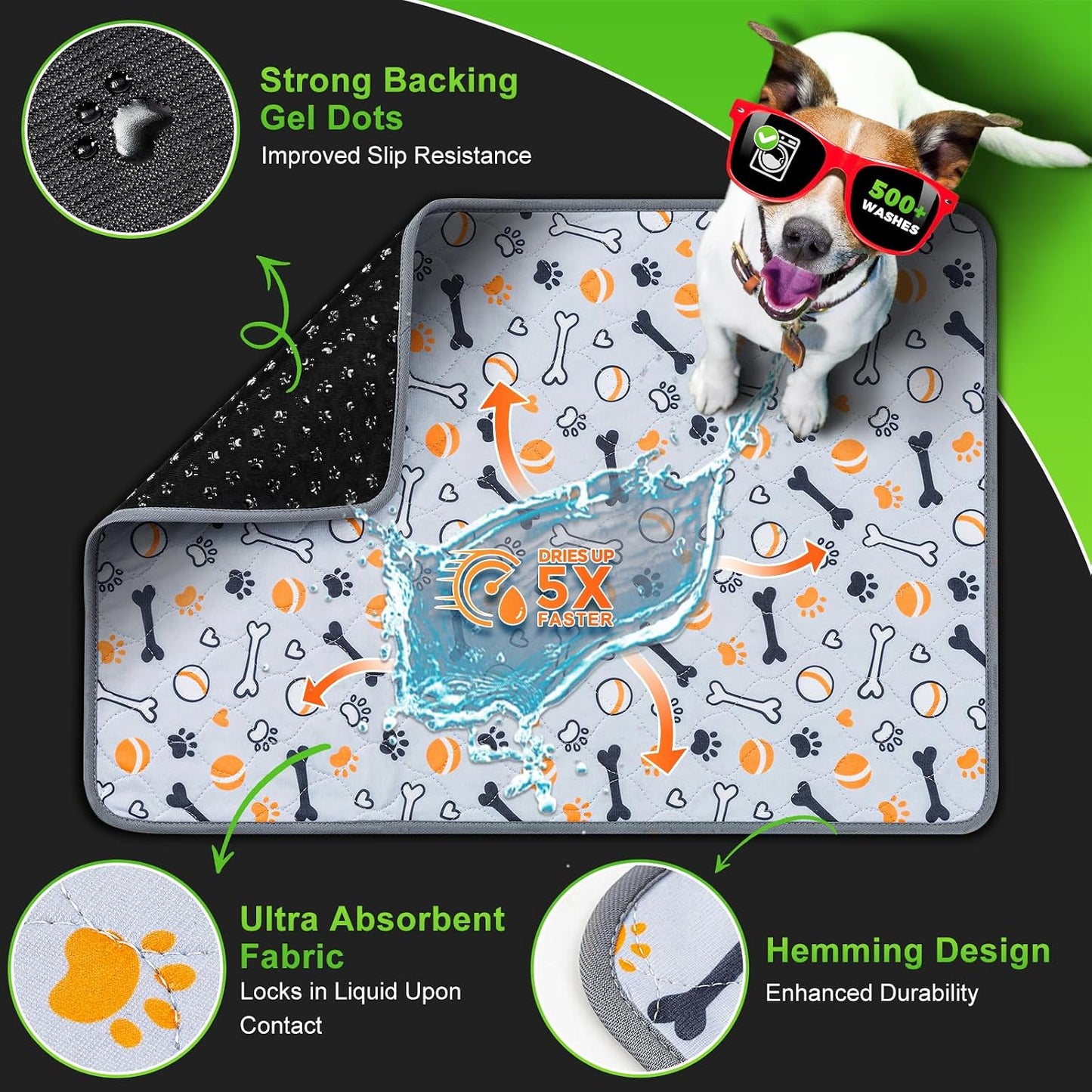 Two reusable artificial turf mats side by side