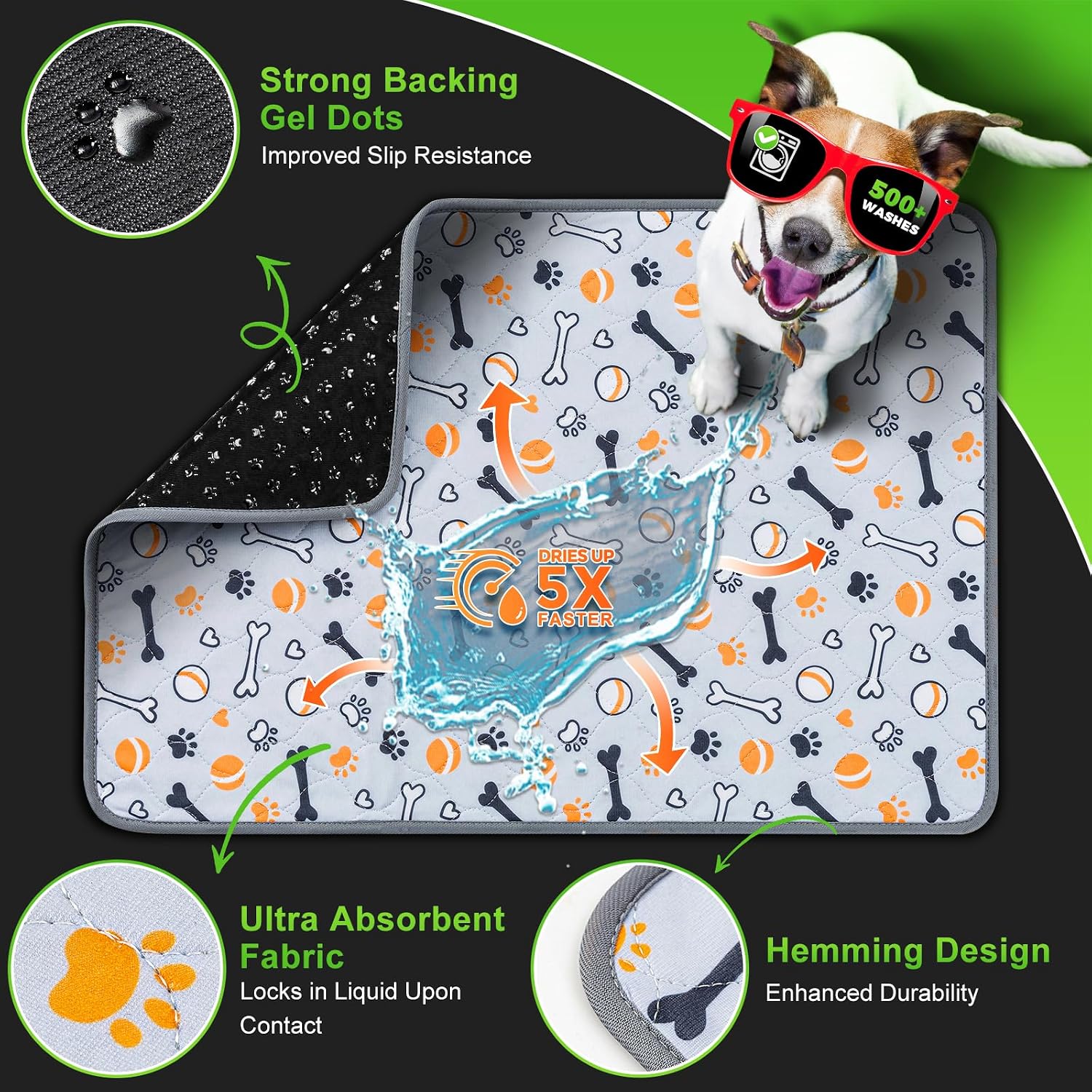 Two reusable artificial turf mats side by side