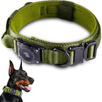 Adjustable nylon webbing detail of tactical GPS collar