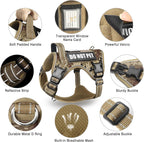 Adjustable heavy duty dog walking vest with transparent identification name card window
