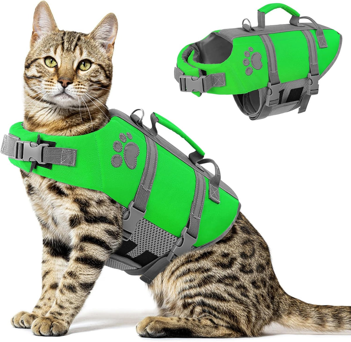 Queenmore Small Dog Life Jacket, Ripston Dog Life Vest, Small Doggie Life Vest for Swimming, Safety Puppy Swimming Vest with Handle, Puppy Preserver for Boating, Pet Lifesaver for Water Pool - Image 15