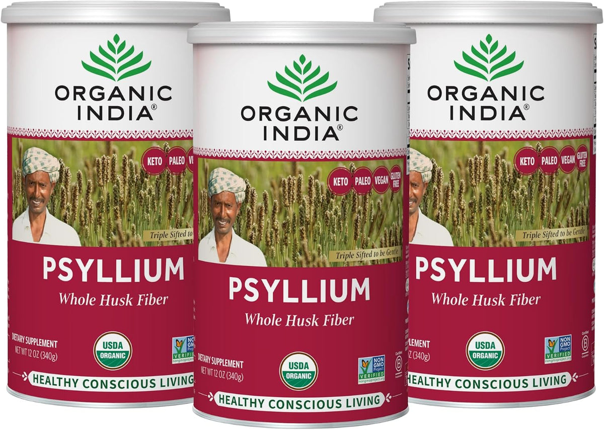 Organic India natural dietary fiber supplement ready for daily use