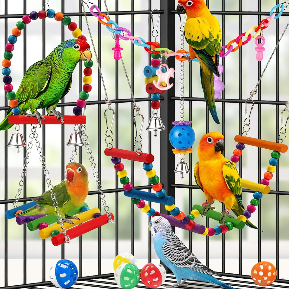 Kyouki bird playground accessories showing metal hanging hooks